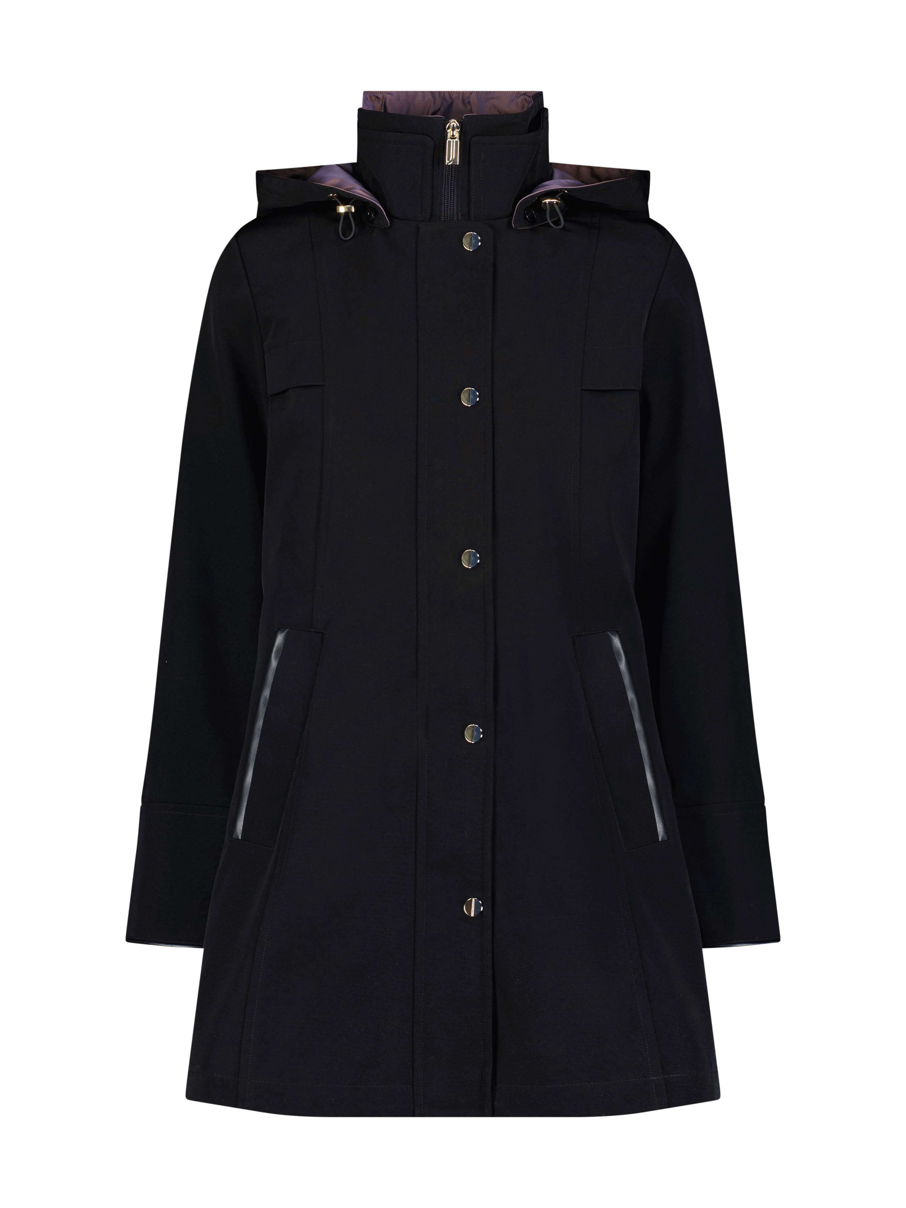 Jones NY Two Tone Women Jacket Raincoat with Hood