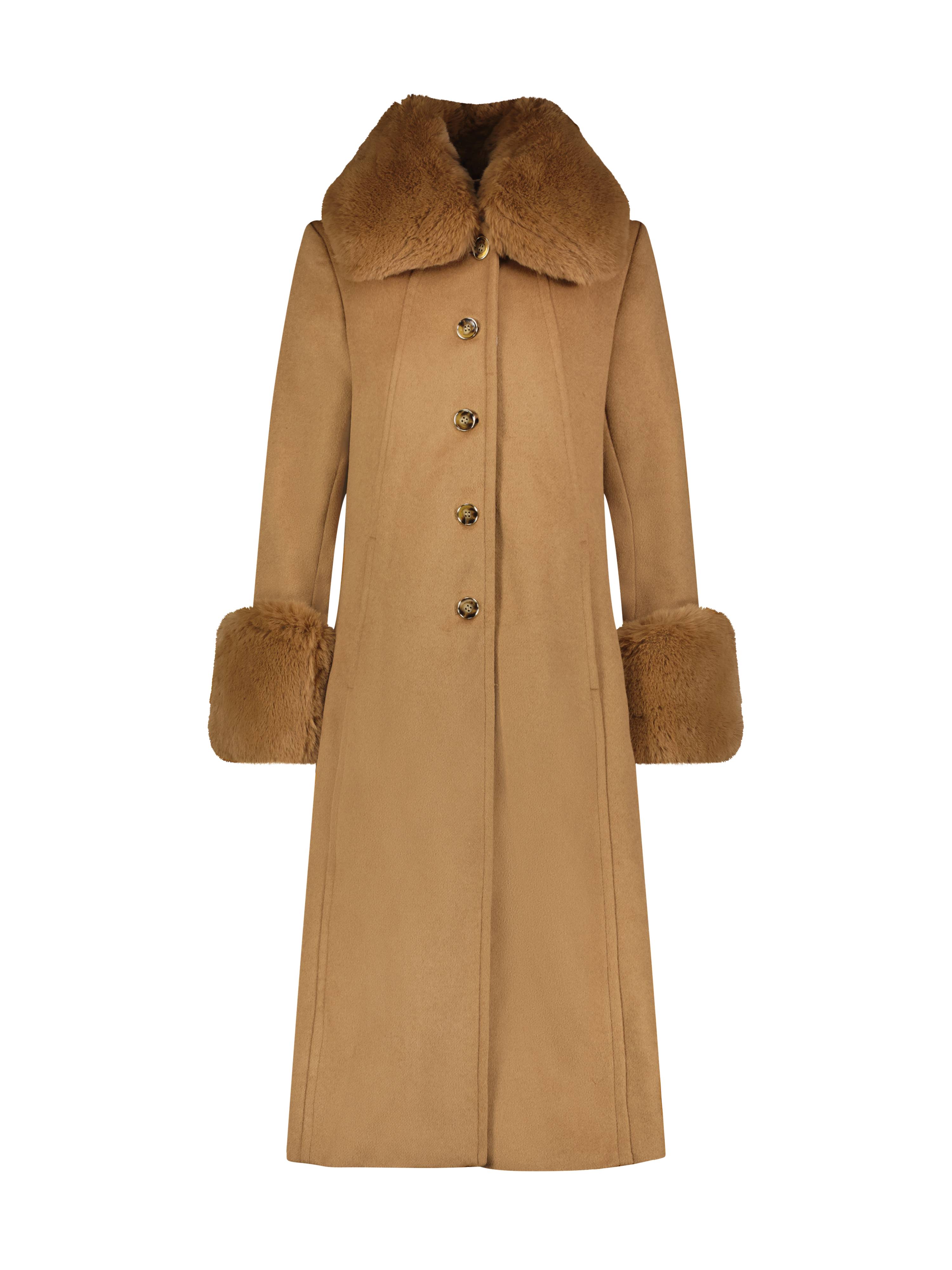 Vince Camuto Faux Fur Collar Cuffed Women Jacket